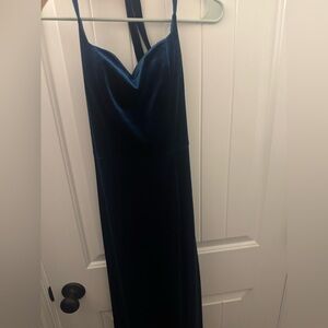 Blue Polyester Blend Garment